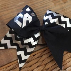 Cheer athletics bow black silver